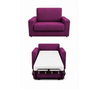 Baldiflex - Divano Letto 2 in 1 con Materasso Singolo 80x190 Ortopedico, Maragià, Prontoletto RICHIUDIBILE 1 Posto con Rivestimento SFODERABILE e Lavabile, Fucsia