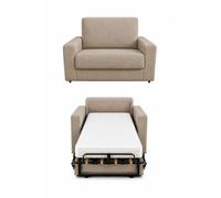 Baldiflex - Divano Letto 2 in 1 con Materasso Singolo 80x190 Ortopedico, Maragià, Prontoletto RICHIUDIBILE 1 Posto con Rivestimento SFODERABILE e Lavabile, Beige