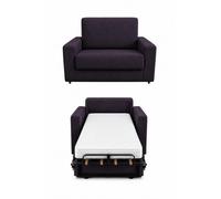 Baldiflex - Divano Letto 2 Posti con Materasso Piazza e Mezzo 120x190 cm Ortopedico, Maragià, Prontoletto RICHIUDIBILE con Rivestimento SFODERABILE e Lavabile, Viola