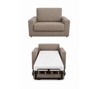 Baldiflex - Divano Letto 2 Posti con Materasso Piazza e Mezzo 120x190 cm Ortopedico, Maragià, Prontoletto RICHIUDIBILE con Rivestimento SFODERABILE e Lavabile, Grigio Talpa