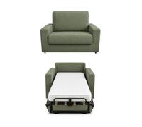 Baldiflex - Divano Letto 2 Posti con Materasso Piazza e Mezzo 120x190 Ortopedico, Maragià, Prontoletto RICHIUDIBILE con Rivestimento SFODERABILE e Lavabile, Verde Menta