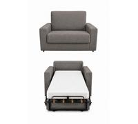 Baldiflex - Divano Letto 2 Posti con Materasso Piazza e Mezzo 120x190 Ortopedico, Maragià, Prontoletto RICHIUDIBILE con Rivestimento SFODERABILE e Lavabile, Grigio