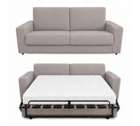 Baldiflex - Divano Letto 3 Posti con Materasso Matrimoniale 160x190 cm Ortopedico, Maragià, Prontoletto RICHIUDIBILE con Rivestimento SFODERABILE e Lavabile, Grigio Chiaro