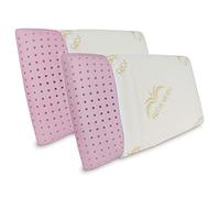 Baldiflex Emporio, Coppia Cuscini Memory Foam Ecologico, Modello Ecoflower 73x42cm, Altezza 15cm, Fodera in Aloe Vera