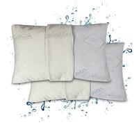 Baldiflex Emporio Coppia Cuscini Memory Foam in Fiocco, Doppia Fodera Cooler Super Traspirante, Sfoderabile e Lavabile, Misura 40x70 cm Alto 11 cm, Anticervicale