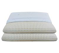 Baldiflex Emporio Coppia Cuscini Saponetta in Lattice, Fodera Maxicool, Traspiranti, antiacaro