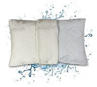 Baldiflex Emporio Cuscino Memory Foam in Fiocco, Doppia Fodera Cooler Super Traspirante, Sfoderabile e Lavabile, Misura 40x70 cm Alto 11 cm, Anticervicale
