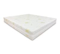 Baldiflex Emporio Fodera per Materasso Singolo in Aloe Vera, Coprimaterasso, con Fascia Traspirante, Sfoderabile con Zip, Atossica, Misura 80x200x12 cm