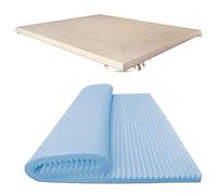 Baldiflex Emporio Topper Correttore Materasso Francese in Memory Foam Fresh Wave, Fodera in Maxicool Sfoderabile, Fresco, Traspirante, ergonomico, antiacaro, 140 x 190 cm h 3 cm
