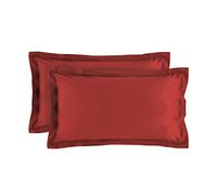 Baldiflex - Federe Cuscino 100% Cotone Percalle, 50x80 cm, Bordeaux