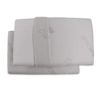 Baldiflex Saponetta - Coppia di Cuscini in Memory Foam, Ideale per dolori Cervicali, Fodera in Silver Safe, Altezza 11 cm