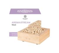 Baldini Aromastream Wood con sfere di legno, diffusore naturale senza acqua e calore, per oli essenziali, design elegante in legno, con luce d'atmosfera a LED