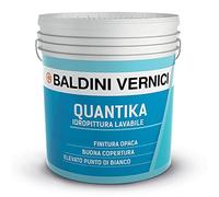 Baldini Vernici QUANTIKA idropittura lavabile universale antigoccia per pareti e soffitti interni monocomponente opaca vinilica ad essiccamento fisico 4 lt bianco