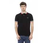 Baldinini Trend Black Cotton Men Polo Shirt - 3XL