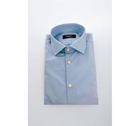 Baldinini Trend Light Blue Cotton Men Shirt - L