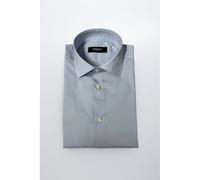 Baldinini Trend Light Blue Cotton Men Shirt - L