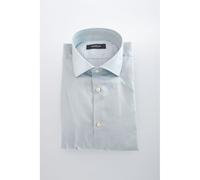 Baldinini Trend Light Blue Cotton Men Shirt - XL