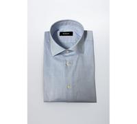 Baldinini Trend Light Blue Cotton Men Shirt - XXL
