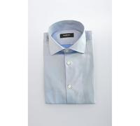 Baldinini Trend Light Blue Cotton Men Shirt - XXL