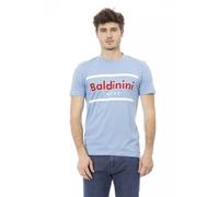 Baldinini Trend Light Blue Cotton Men T-Shirt - XS