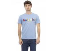 Baldinini Trend Light Blue Cotton Men T-Shirt - XS
