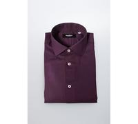 Baldinini Trend Purple Cotton Men Shirt - XXL