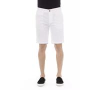 Baldinini Trend White Cotton Men Bermuda Short - IT44 | XS