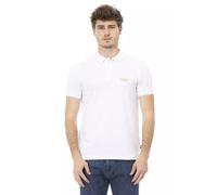 Baldinini Trend White Cotton Men Polo Shirt - M