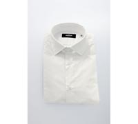 Baldinini Trend White Cotton Men Shirt - M