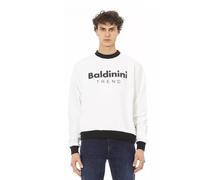 Baldinini Trend White Cotton Men Sweater - 4XL