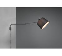 BALDO APPLIQUE DECORATIVA CON PARALUME NERA ORIENTABILE E SNODABILE LUNGHEZZA MASSIMA 150CM