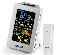 Baldr Stazione meteo con previsioni duali di 1 ora e 12 ore, termometro ricaricabile alimentato tramite USB per interni ed esterni, wireless, monitor portatile della temperatura esterna per
