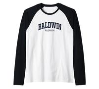Baldwin Florida Vintage Athletic Sports Design Maglia con Maniche Raglan