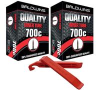 Baldwins Camera d'aria per bicicletta, 700 x 35 C a 45 C, valvola Presta e leva per pneumatici BALDY'S (confezione da 2)