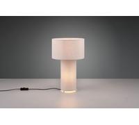 BALE LAMPADA DA TAVOLO BASE ILLUMINATA E PARALUME TESSUTO GRIGIO PASTELLO H. 40CM 2 LUCI ATTACO E27