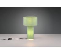 BALE LAMPADA DA TAVOLO BASE ILLUMINATA E PARALUME TESSUTO VERDE H. 40CM 2 LUCI ATTACO E27
