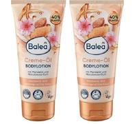 Balea Lozione per il corpo, olio di mandorle e profumo di noci marulane, 2 x 200 ml