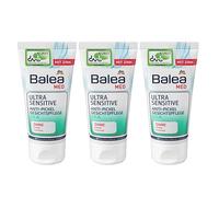 Balea Med Ultra Sensitive - Cura del viso per pelli sensibili con Cica, senza profumo, parabeni, coloranti, confezione da 3 (3 x 50 ml), 150 ml