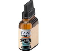Balea MEN Olio Barba, 300 ml (6x 50ml) - Perfetto per lo styling quotidiano della barba - Arricchito con olio di girasole, argan, jojoba e mandorle