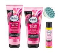 Balea PROFESSIONAL Set da 3 pezzi: balsamo Glossy Color, 200 ml + shampoo Glossy Color, 250 ml + olio per capelli elisir Glossy Color, 20 ml + spazzola massaggiante bonus per cuoio capelluto