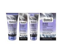 Balea Professional, Silberglanz - Set con shampoo illuminante argento 250 ml, balsamo 200 ml, maschera 20 ml, crema di correzione del colore 20 ml (etichetta in lingua italiana non garantita)