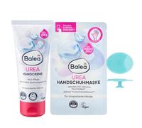 Balea Set da 2 - Crema per le mani Urea, 100 ml + maschera per guanti Urea (1 paio), 2 pezzi + spugna in silicone bonus