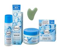 Balea Set da 2 - Crema viso Gel Aqua, 50 ml + Siero Aqua Umidità, 30 ml + spugna in silicone bonus
