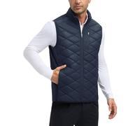 baleaf Gilet da uomo smanicato da golf, senza maniche, impermeabile, con tasche leggere, antivento, invernali, blu navy, L