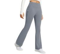 BALEAF - Leggings da donna foderati in pile, a zampa, termici, con tasche, per yoga e camminate, impermeabili, a vita alta, taglio bootcut bootleg, S