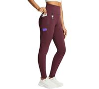 baleaf Leggins Sportivi Donna Foderati in Pile, Impermeabili Rosso Vivo XXL