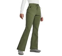 baleaf - Pantaloni da sci da donna foderati in pile, termici, impermeabili, in softshell, a sbuffo, con cerniera, per camminare ed escursionismo, Verde, XS