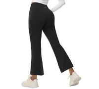 baleaf Pantaloni Trekking Donna Impermeabili Pantaloni Termici Invernali con Tasche Leggings Felpati Sportivi Outdoor Nero-27'' L