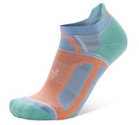 Balega Hidden Contour Upcycled Impact Resistance/Cushioning Performance No Show Athletic Running Socks for Men and Women (1 Pair) Aqua/Peach, Large