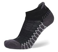 Balega Silver No Show Calze Comfort E Performance, Design Tricotato, Previene Odori E Batteri, Fibra Drynamix™ Mantiene I Piedi Freschi, Alta Ammortizzazione,Large (EU 43-45.5),Argento/Nero